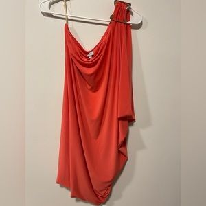 Beautiful Cache Peach One Sleeve Dress